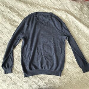 J. Crew Charcoal V-Neck Sweater for Men